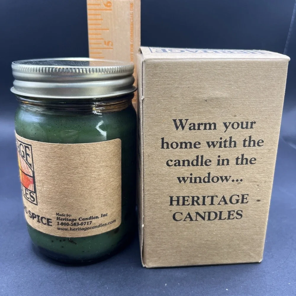 New Heritge Candles CHRISTMAS SPICE‎ 12oz Canning Jar Candle USA